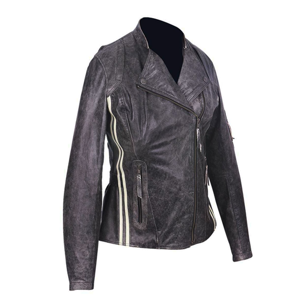 dark grey biker jacket